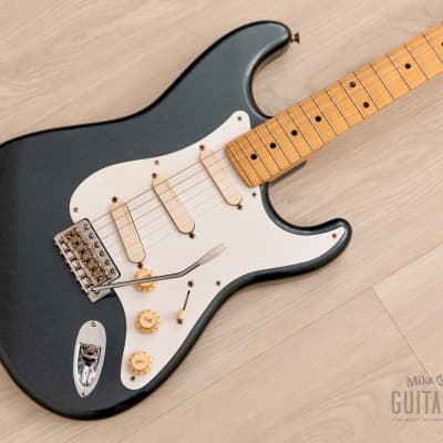2008 Fender Stratocaster ‘54 Vintage Reissue ST54-LS Gunmetal Blue, Near-Mint w/ Lace Sensor, Japan CIJ image 1