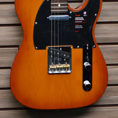 Fender American Performer Telecaster Electric Guitar Honey image 1