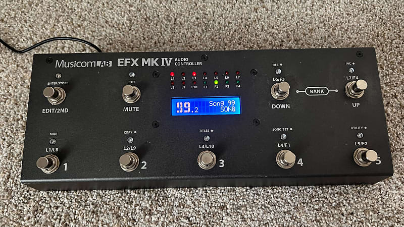 MusicomLAB EFX MK IV Audio Controller Loop Selector MIDI Switcher