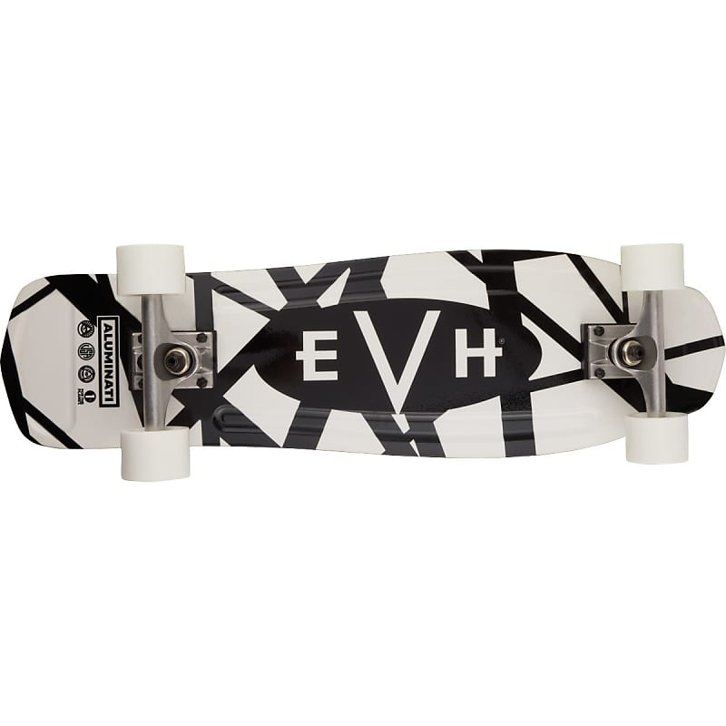 EVH Black And White Stripes Skateboard - Mint, Open Box image 1
