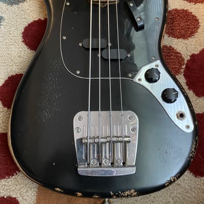 Fender JMJ Road Worn Mustang Bass Black image 1