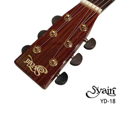 S.Yairi YD-18 All Solid wood Sitka Spruce & Africa Mahogany Dreadnought acoustic guitar High-quality image 6