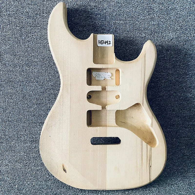 Unfinished Basswood HSH Guitar Strat Style Body DIY Project | Reverb