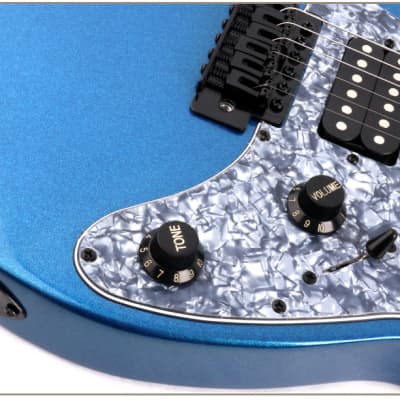 Electric Guitar 24 Fret full size Blue Premium PPE797 image 6