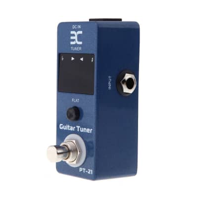 Blue Mini Guitar/Bass Tuner PT-21 Pedal True Bypass Universal Compact Professional FREE Shipping image 4