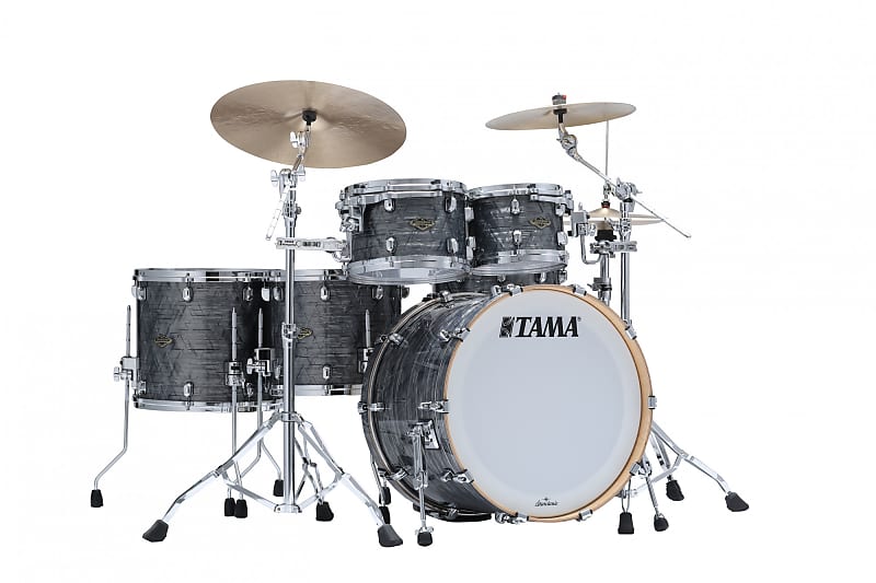 Tama WBR52RZS-CCO Starclassic Walnut/Birch Duracover Wrap Shell Kit 5 pcs - Charcoal Onyx/Chrome HW image 1