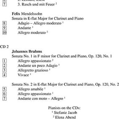 Masterworks for Clarinet and Piano image 4