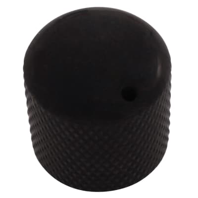Dome knobs with dot for knurled shafts (metric size) - Black for sale