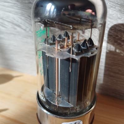 Super rare 1963  NOS MULLARD 6080 BLACK PLATE  triple mica Mitcham  PERFECT  balance super strong  Miniwatt label AJ1 model CV2984 6AS7 5998 image 16