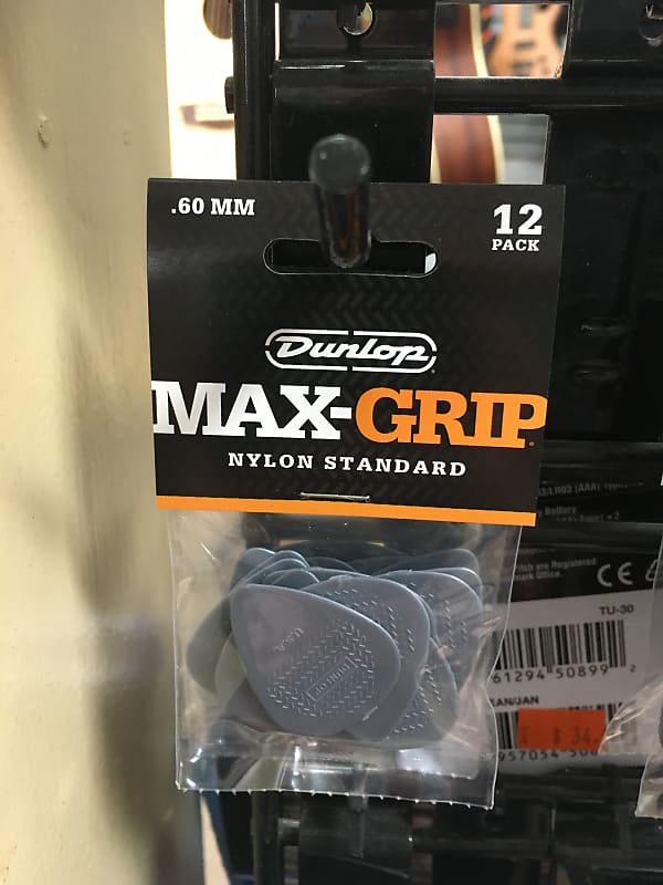 Dunlop .60mm Max-Grip Nylon 12 Pick Pack image 1