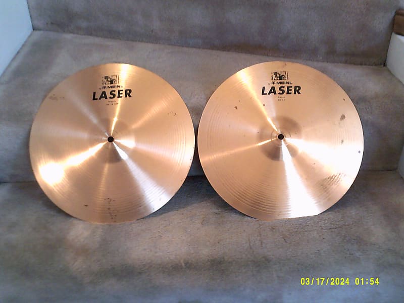 Meinl Laser Series 14 Inch Hi Hat Cymbals, Excellent Condition, Nice Low-Cost Hats! image 1