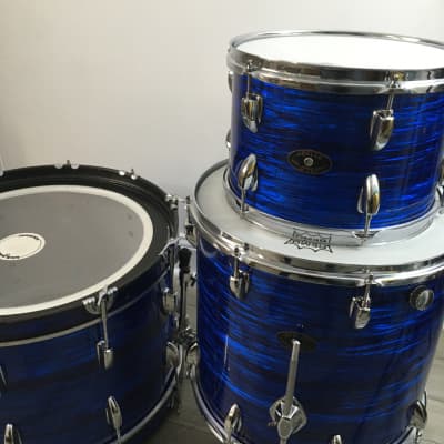 Vintage Apollo 3 Piece Drum Set 1970s Blue Oyster Pearl Completely Restored in USA Jazz Bop Kit 12/16/22 image 8
