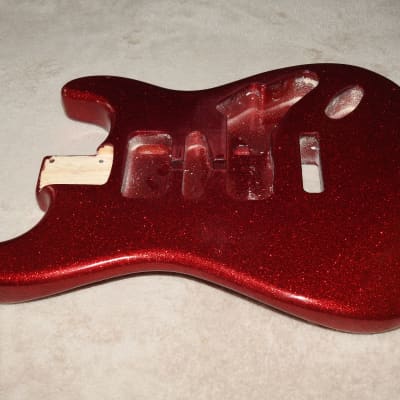 Mighty Mite MM2700AF-RSPRKL Strat Swamp Ash Body Red Sparkle Poly Finish The Last One! NOS #3 image 6