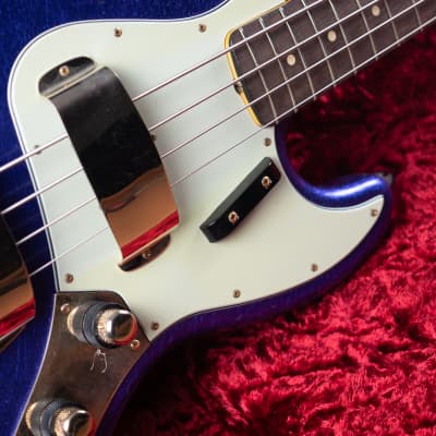 2018 Fender Custom Shop '64 Jazz Bass Stacked Knobs Purple Sparkle Aged*853-r052Bass image 4