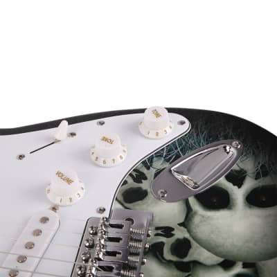 Glarry GST-E Rosewood Fingerboard Electric Guitar Blue Guitar + Bag + Accessories image 8