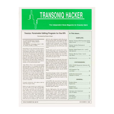 Transoniq Hacker Ensoniq User Magazine Issue Number 66