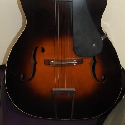 SS Stewart Vintage Archtop Acoustic Guitar Sunburst w/ Case image 2