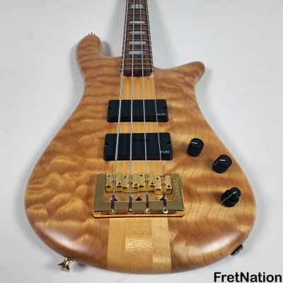 Spector NS-4 4-String Bass 1999 Woodstock Era Quilted Maple Natural Oil / Wax EMG HAZ 8.90lbs #386 image 4