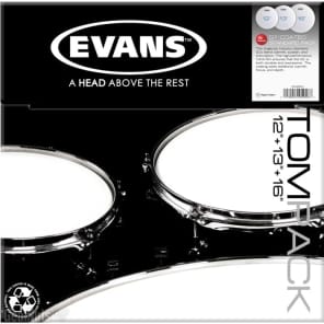 Evans G1 Coated 3-piece Tom Pack - 12/13/16 inch image 2