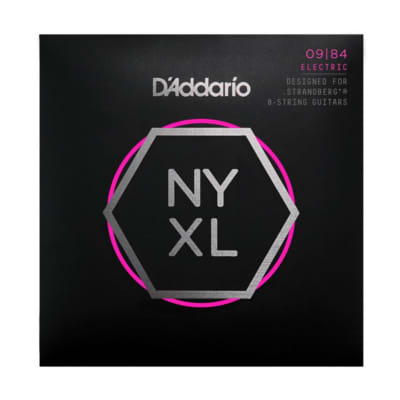D'Addario NYXL0984 Nickel Wound Super Light Strandberg 8-String Electric Guitar Strings, 09-84