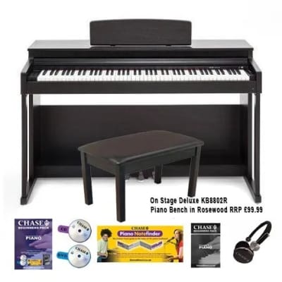 CHASE CDP 357 Grand Digital Electric Piano Cabinet Bundle - Premium Rosewood image 2