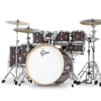 Gretsch Catalina Maple 6-Piece Shell Pack with Free Additional 8″ Tom Satin Deep Cherry Burst  (22/8/10/12/14/16/14SN) image 1