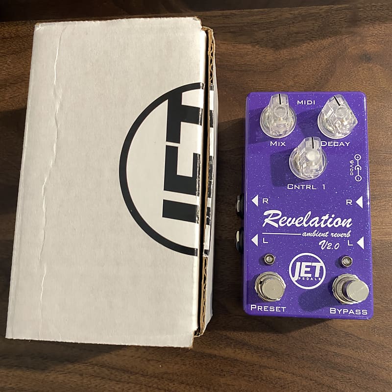 Jet Pedals Revelation V2 MIDI 202123 Metalflake Purple Reverb