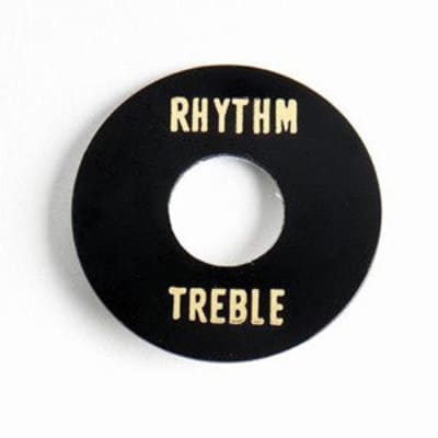 Black Rhythm/Treble Ring With Gold Lettering image 2