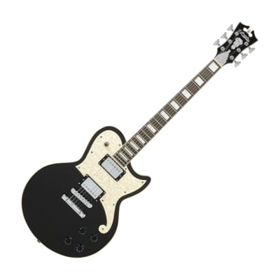 D'Angelico Premier Atlantic Electric Guitar, Black Flake image 1