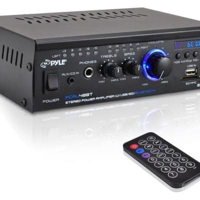 Pyle - PCAU48BT - Mini Blue Series 240W Stereo Power Amplifier with Bluetooth image 1