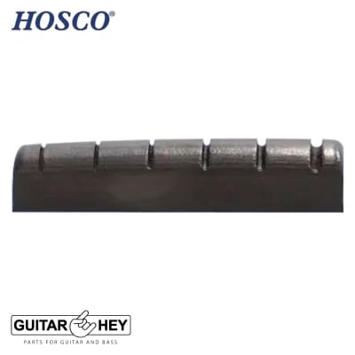 NEW Hosco Black Bone Nut for Gibson Style Pre-slotted and Shaped 43.4mm 1-45/64" image 2