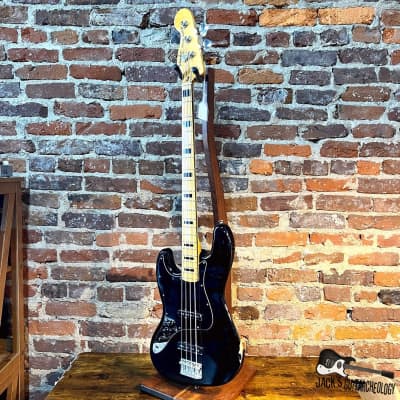 Squier Classic Vibe 70s Jazz Bass Lefty Electric Bass (2020s - Black RELIC) image 3