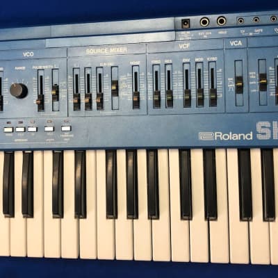 Vintage Roland SH-101  Synthesizer 1982 Rare Blue model with MG-1 original modulation grip