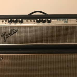 Fender Bassman 68 Amp + 2x15 Cab 1968 Silverface alutrim dripedge image 2