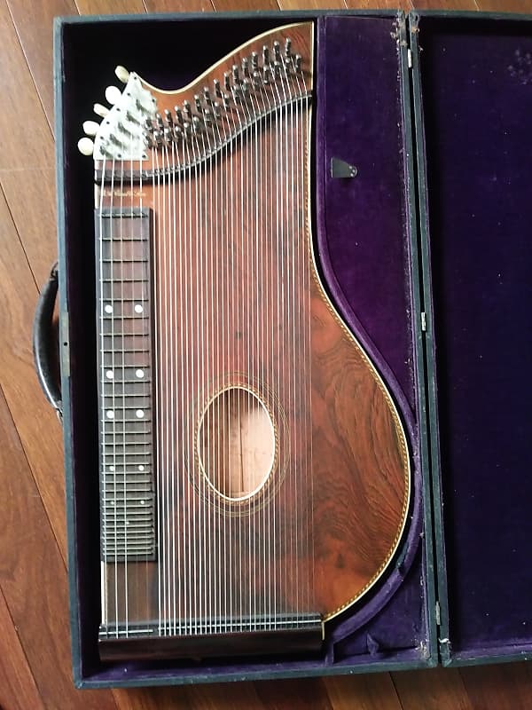 Vintage Autoharp Zither G. A. Ernst and Son Wood Reverb