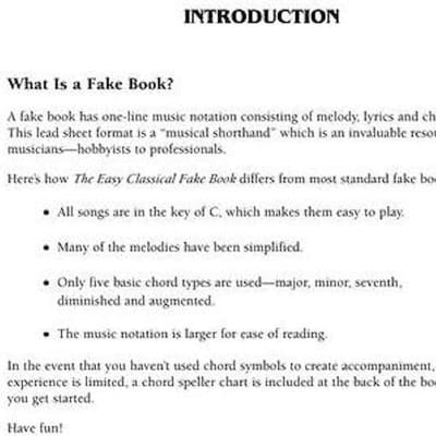 The Easy Classical Fake Book - Melody, Lyrics & Simplified Chords in the Key of "C" image 7