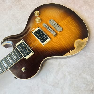 Dean USA Leslie West Signature Tattered N Torn Relic 2021 - Trans Brazilia Burst image 11