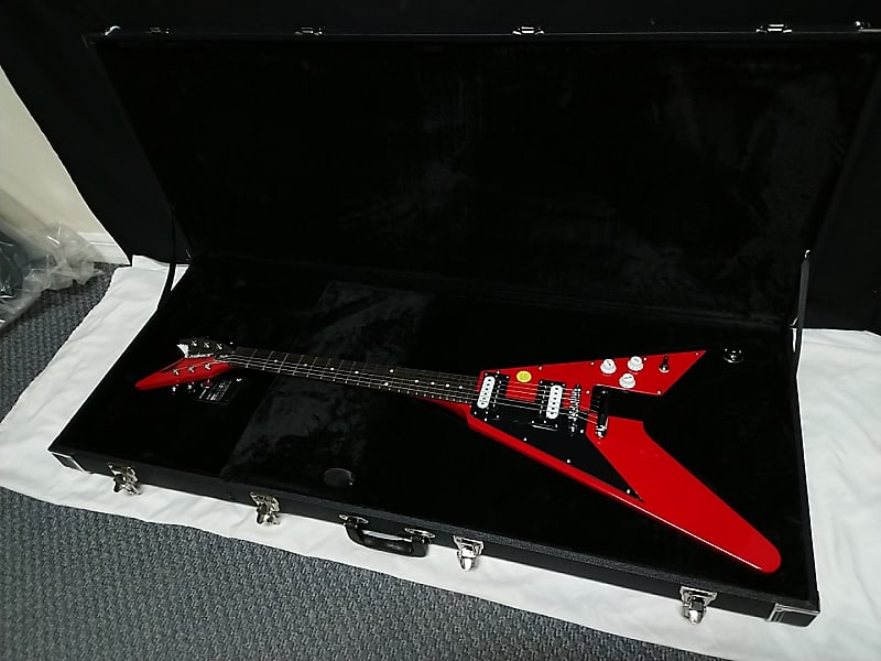 DEAN Michael Schenker Retro Signature V electric GUITAR new - Red and Black  w/ Hard Case