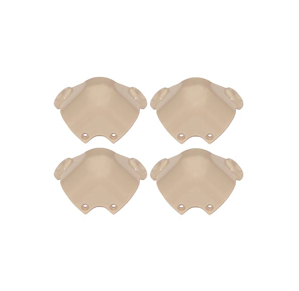 "Modern Two Pin" Creme Color Genuine Vox Plastic Corners - Set of Four image 1