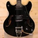 Schecter Corsair Bigsby Semi-Hollow Electric Guitar w/ Bigsby Tremolo - Gloss Black