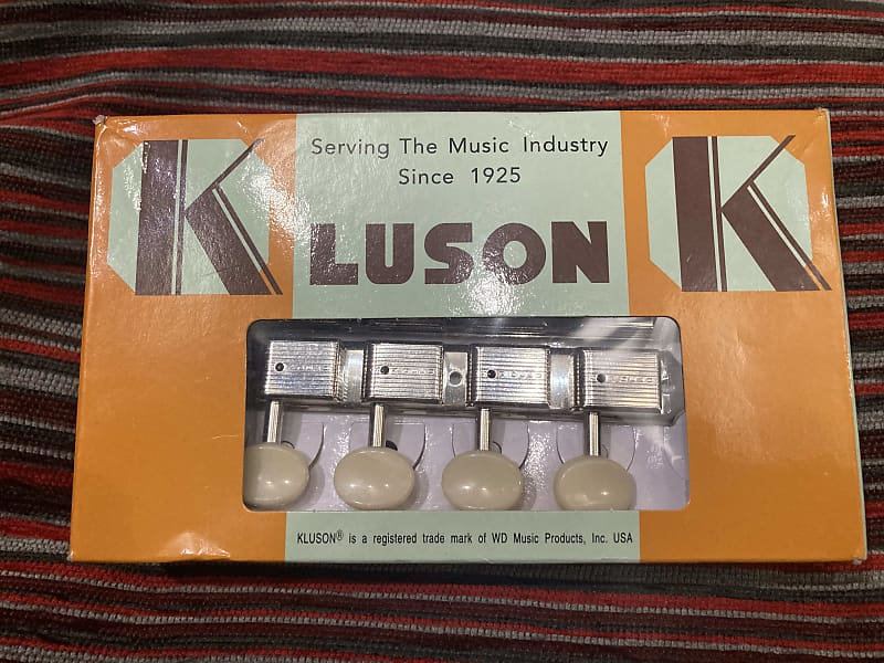 Kluson KTSMANI 2010s Nickel and cream mandolin tuners Reverb