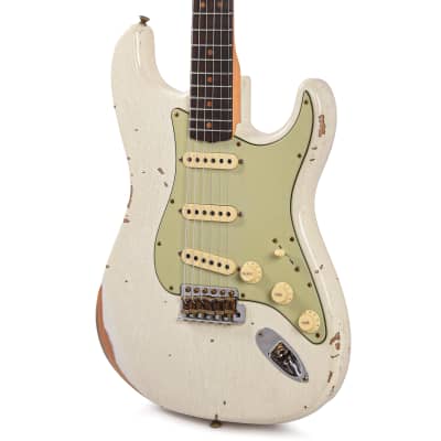 Fender Custom Shop Limited Edition 1964 L-Series Stratocaster Heavy Relic Aged Olympic White (Serial #L11424) image 2