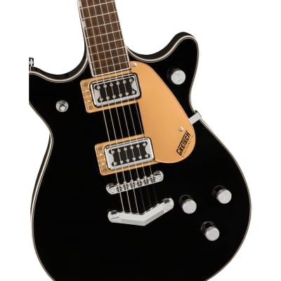 Gretsch G5222 Electromatic Double Jet BT Guitar w/ V-Stoptail, Laurel, Black image 3