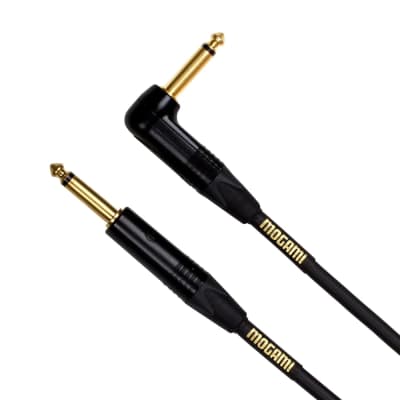 Mogami Gold Instrument 10R Guitar Cable, Straight-Right Angle, 10-Foot image 4