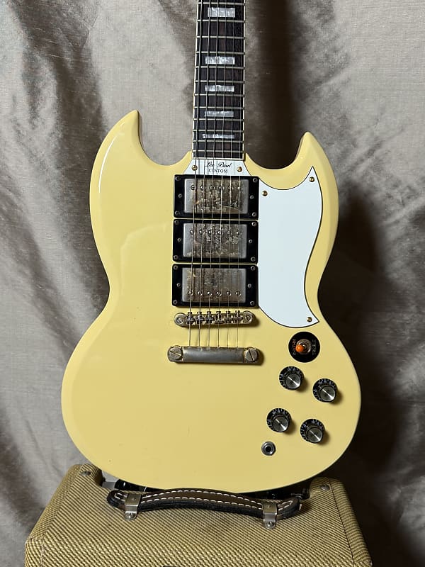 Epiphone G-400 Les Paul SG Custom 専用 Epiphone G-400 Custom SG - Antique Ivory | Sweetwater