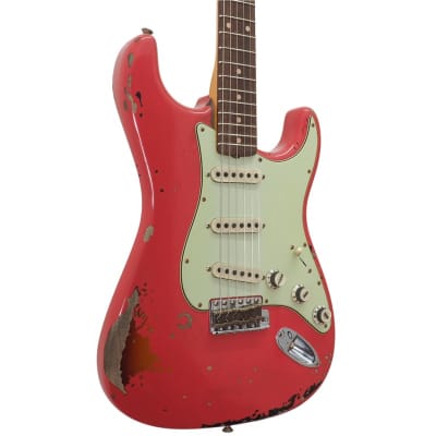 Fender Custom Shop Michael Landau Signature 1963 Stratocaster, Fiesta Red over 3-Color image 4