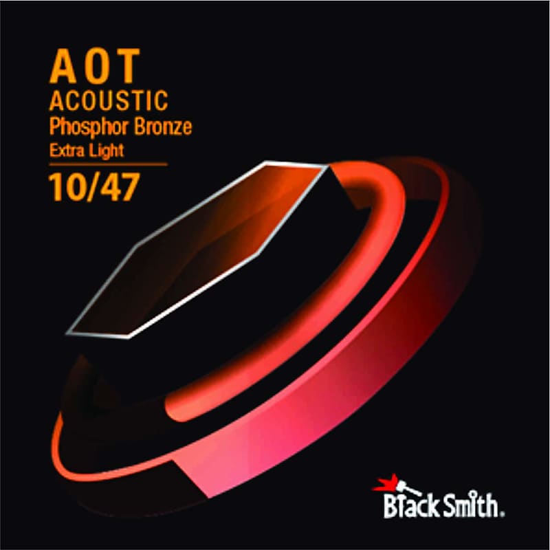 BLACKSMITH Acoustic 6 String Set, Nano-Carbon Coated Phosphor Bronze - Extra Light 010 - 047 image 1