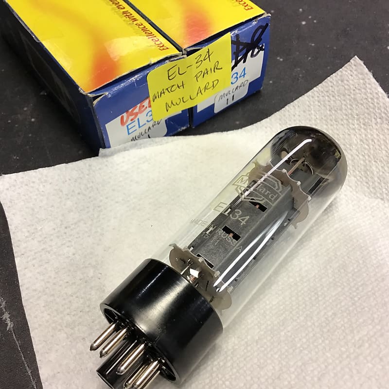 Mullard EL34 Power Tubes, Matched Pair, Used | Reverb