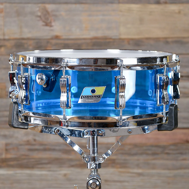 1970s Ludwig Vistalite 5x14" 10-Lug Snare Drum with Single-Color Finish image 2