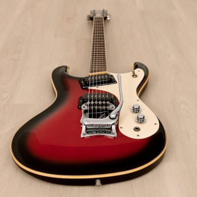 2000s Mosrite USA Ventures Model Mark I 1964 Vintage Reissue Red Sunburst w/ Vibramute, Fillmore image 11